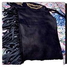 black leather chaps