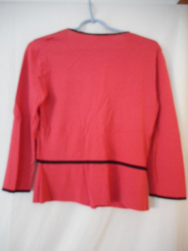 Talbots Size S Muted Dark Pink Knit mock 2 fer top - Picture 2 of 3