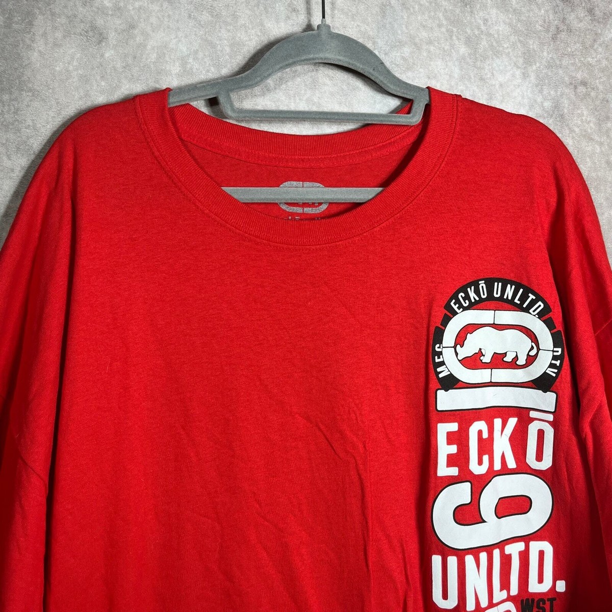 Ecko Unltd. Shirt Mens 3XL Red Graphic Print Short Sleeves