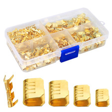 500 PCS U Shape Copper Ring Terminals Crimp Kit Non Insulated Assortment Cable