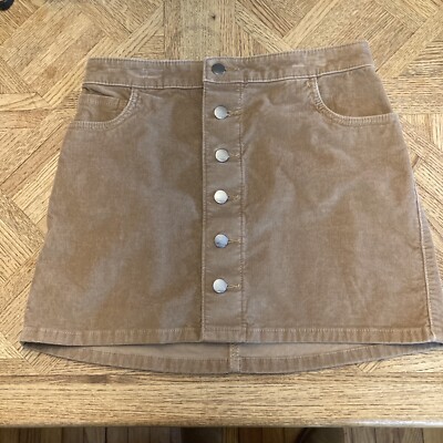 Express Women's Brown Corduroy Skirt Size