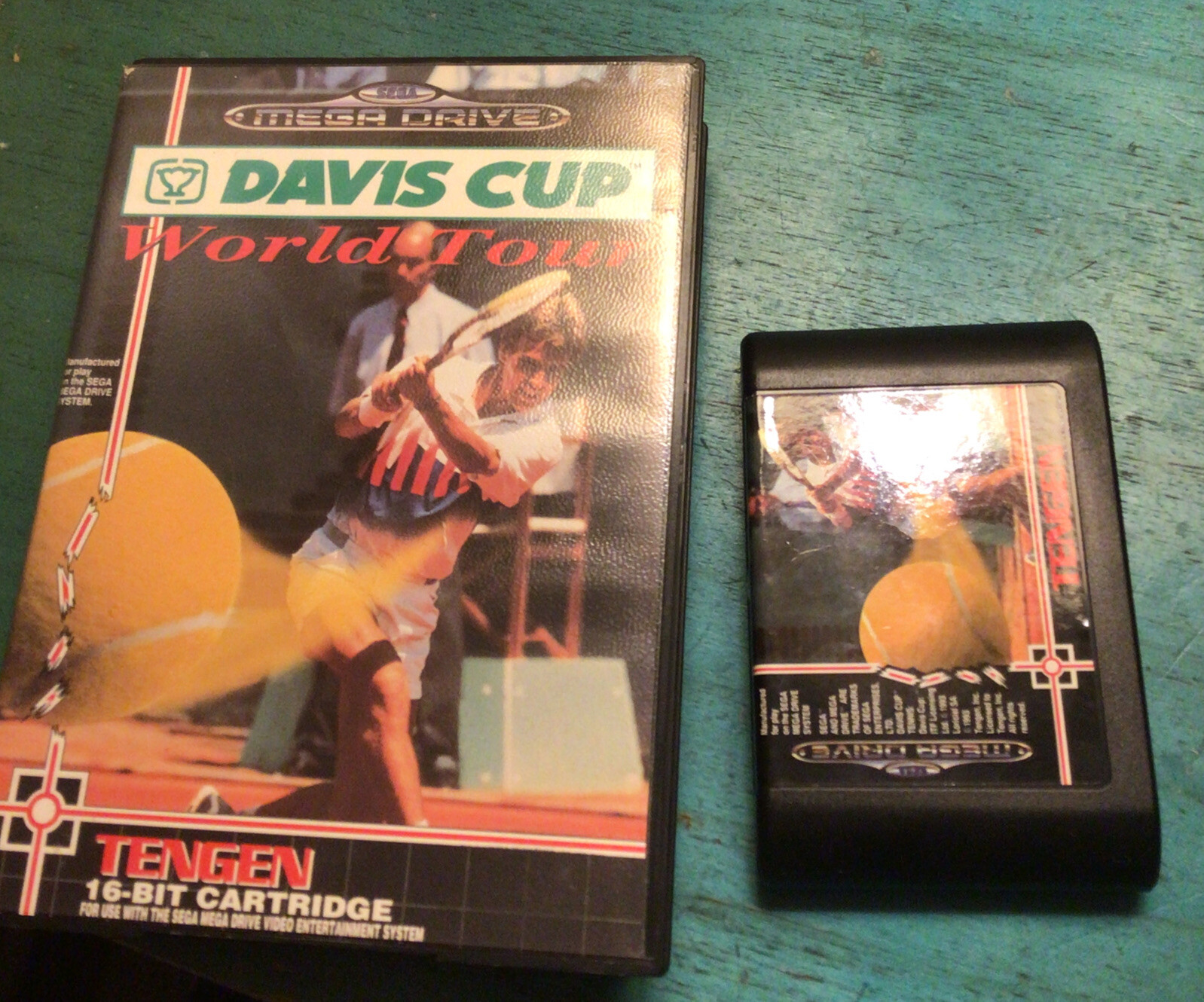 Davis Cup world Tour Sega mega drive  MegaDrive Pal. No instruction.