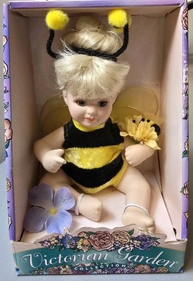 Victorian Garden '' Bumble Bee Porcelain Doll '' Vintage ~ NIB ~ Spring~ Easter 