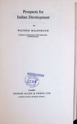 Prospects for Indian Development Malenbaum, Wilfred: