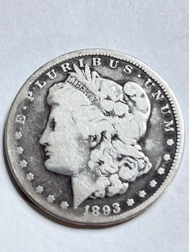 1893-CC Morgan Silver Dollar VG Details Carson City Key Date Better Date