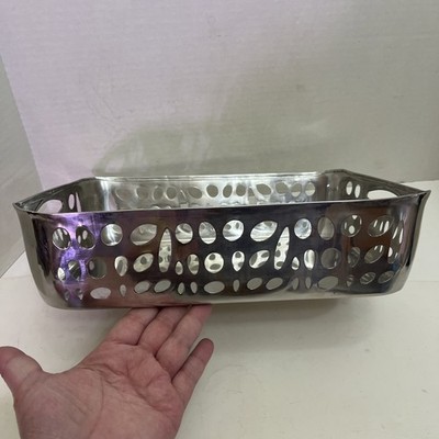 Vintage Delta Airlines Serving Tray First Class Mid Century  Stainless Steel