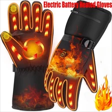 Winter Electric Heated Gloves Rechargeable Battery Windproof Thermal Hand Warmer