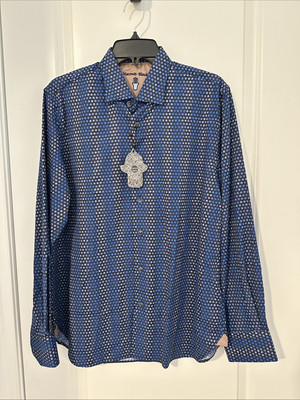 NWT Visconti Black Button Down  Shirt MEDIUM
