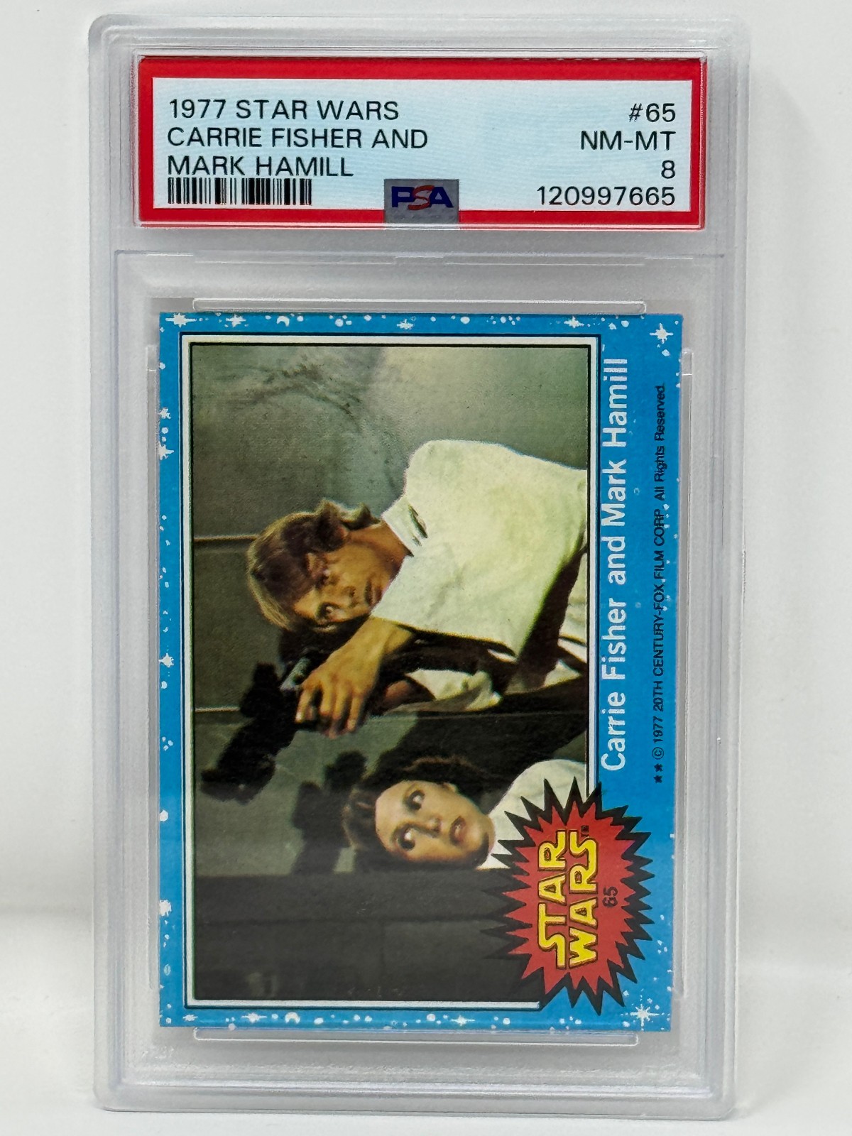 1977 Topps Star Wars #65 Carrie Fisher and Mark Hamill PSA 8 NM-MT Newly Graded