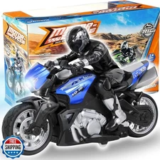 Liberty Imports 2.4G RC Remote Control Stunt Motorcycle with Ridi