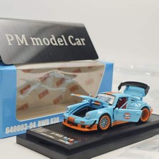 Fg 164 Porsche 930 Rwb Wide-body Modified Gulf Full-open Diecast Car Model
