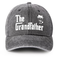 Grandfather Gifts Grandpa Hat Fathers Day One Size-Large, Grey