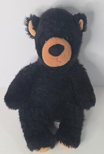 Aurora World Black Bear Plush Stuffed Animal Black Tan Sitting Soft 2022