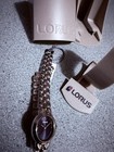 New Women’s Lorus Watch Blue Oval Face Silver Tone Braided Bracelet Band — photo 6