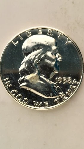 1958 United States Proof Franklin Half Dollar