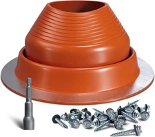 #7 Silicone Metal Roof Pipe Flashing, High Temp Vent Boot Flexible Roof Jack for