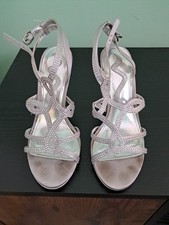 Nina Silver/Rhinestone Dressy Sandal Size 6M