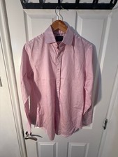 TM Lewin mens shirt 15.5 pink & white excellent condition