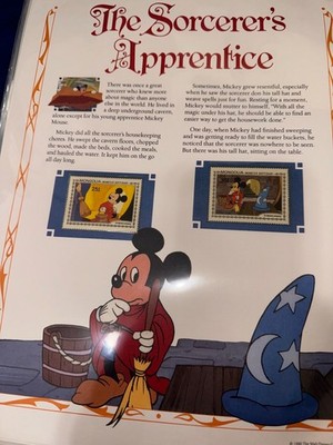 STAMPS Disney The Sorcerers Apprentice 1990 Collectors Panels 6 Pages New