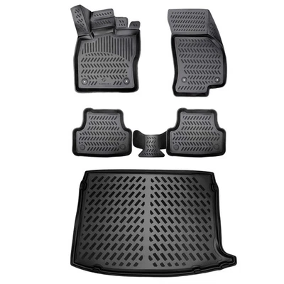 ELMASLINE des Tapis de Caoutchouc & Bac Coffre Kit pour Mercedes Glc (X253/C253) - Photo 1/4