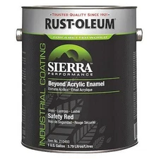 RustOleum Paint Safety Red 1 Gal Gloss Acrylic Enamel Interior Exterior Wood