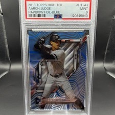 Topps 2018 High Tek Aaron Judge Blue Rainbow Foil /150 PSA 9 Yankees