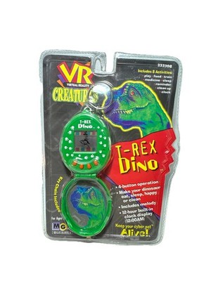 Vintage 1997 Virtual Reality VR Creatures T-Rex Dino Tamagotchi. New Sealed