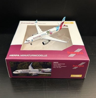 Herpa Wings 1:400 Eurowings Europe Airbus A320 ''Eurowings Holidays'' 562676 Model