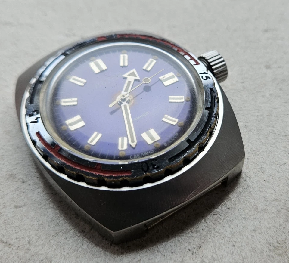 Reloj Hombre Vostok Anfibio Vintage Soviético Hecho en Calibre URSS 2209 Foto 2 de 4