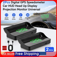 2X Digital GPS Speedometer Car HUD Head Up Di...