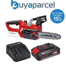 Einhell 18v Cordless Chainsaw 10" 25cm Bar Power X Heavy Duty 2.5AH Battery Kit