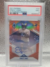 2021 Panini Phoenix #187 Ernest Jones Orange Rookie Auto /50 PSA 9 POP 1