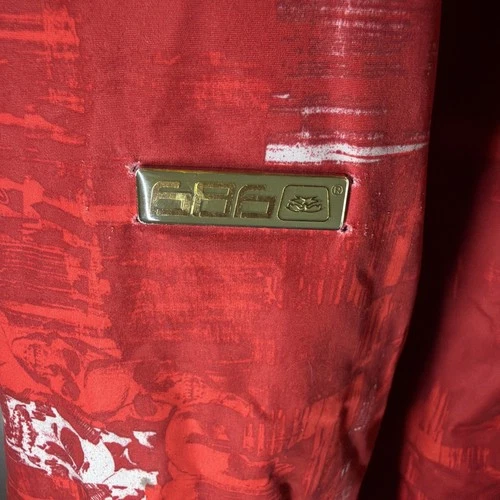 686 Mannual Skull Snowboard Ski Hooded Jacket Mens Large Red Insulated image 3