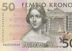 1996 SWEDEN 50 KRONOR **Earlier Issue** (( aUNC ))