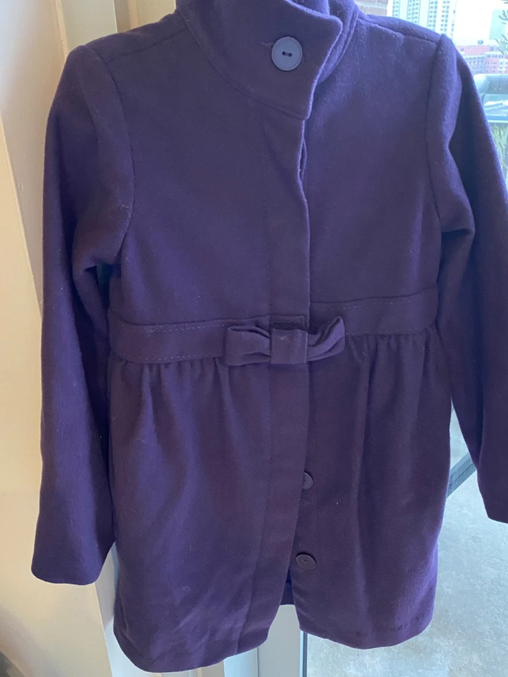 Фиолетовое пальто для девочек Stella McCartney For Gap Kids викторианский стиль размер 5 лет - Изображение 4 из 4