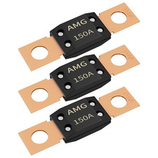 3Pcs 150A MEGA Fuse, High Current Bolt Mount Automotive 150 Amp MEGA/AMG Fuse fo