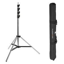 Flashpoint Pro Heavy-Duty Air-Cushioned Light Stand Chrome, 13'