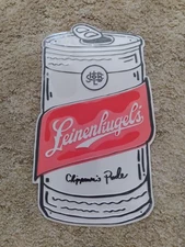 Leinenkugel's BEER CAN SHAPED METAL Sign Chippewa Falls WI LeinenkugelS