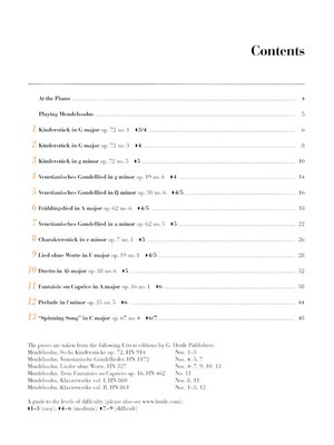 Felix Mendelssohn Bartholdy Mendelssohn: At the Piano 13 Well-Known Original Pie