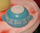 Vintage Pyrex Cinderella Nesting Mixing Bowl #444 Amish Butterprint 4 QT