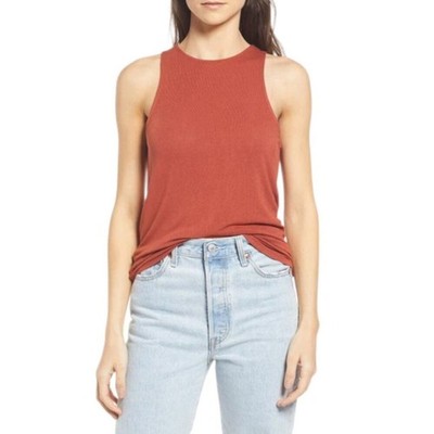 Treasure & Bond High Neck Tank Top In Rust Henna Size XL NWOT $29 MSRP