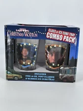 NATIONAL LAMPOONS CHRISTMAS VACATION~2-16 OZ GLASSES & ICE CUBE TRAY SET NIB