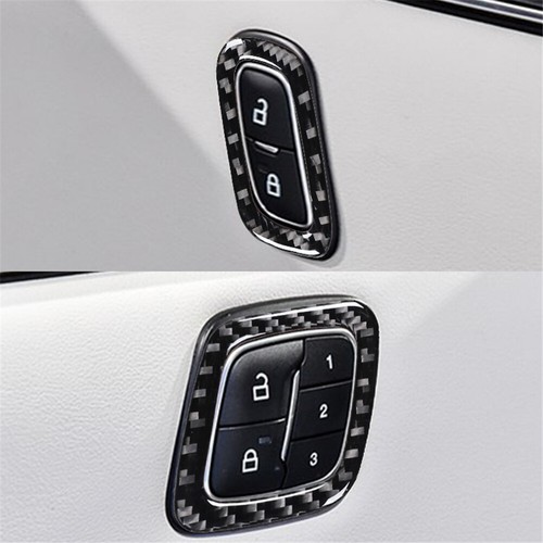 For Ford Mustang Mach-E 2021-2022 2Pcs Door Lock Button Frame Panel Trim Cover - Picture 8 of 12