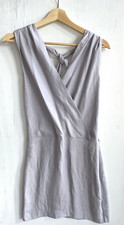 BANANA REPUBLIC Gray Sleeveless Surplice Twist back Strap Dress Petite Size 0P
