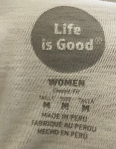 Life is Good Damen Medium I Like It Here USA Grafik Top Langarm Baumwolle - Bild 4 von 6
