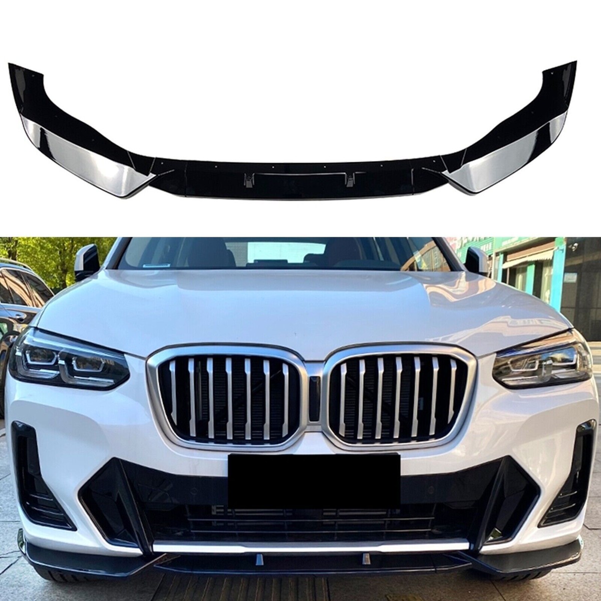  X4 (G02) フロントリップスポイラー Fit For BMW X3 G01 X4 G02 M Pack 2022 Front Bumper Spoiler Lip Kit
