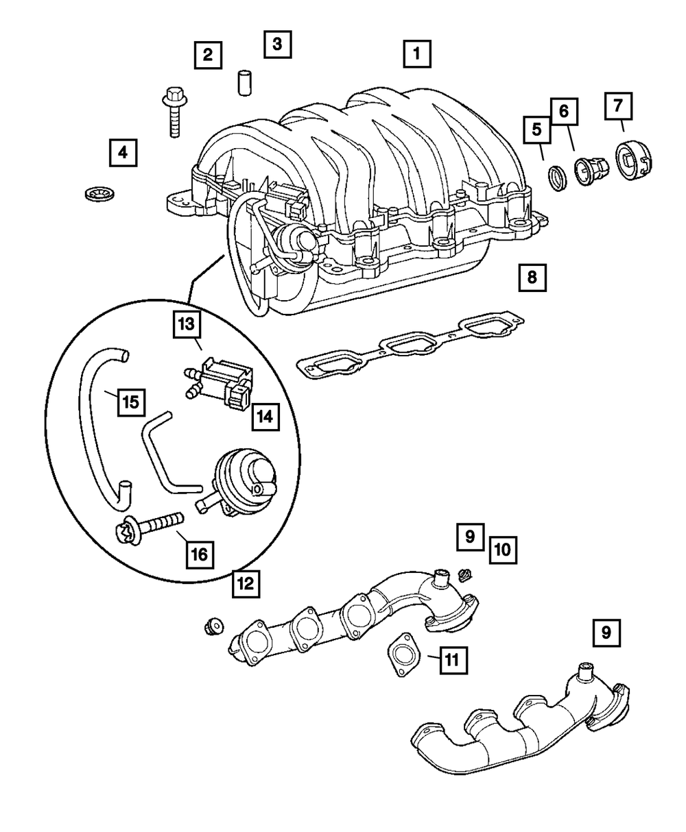 Genuine Mopar Intake Manifold Gasket 5096513AA OEM Fit