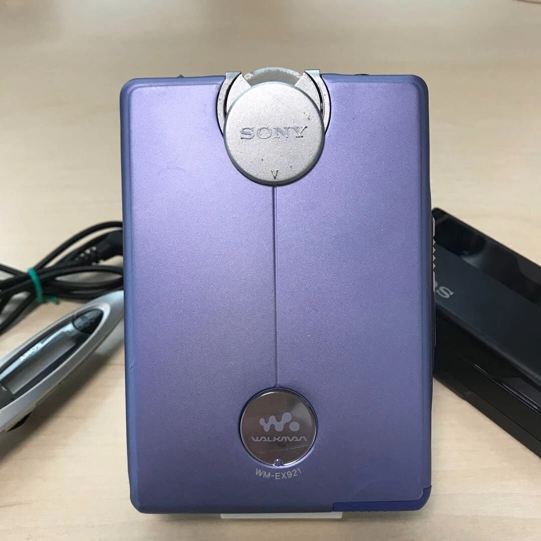 Sony WM-EX921 Walkman Cassette Player Decent Purple Remote Battery Charger JAPAN