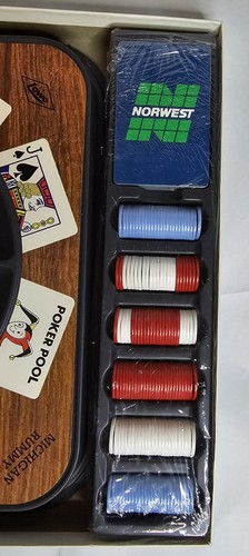 Vintage Michigan Rummy Deluxe Set Plastic Card Board Game Lowe No.67 1970 - Picture 3 of 3