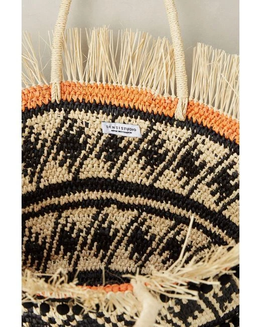 Bolsa tote nova com etiquetas $318.00 Anthropologie Frayed Bazaar palha por Sensi Studio - Imagem 2 de 2